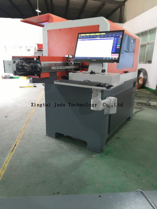 Hot selling Turn head 5 Axis Automatic 3D CNC Wire Bending Machine / Wire Metal Forming Machine with Cutting 